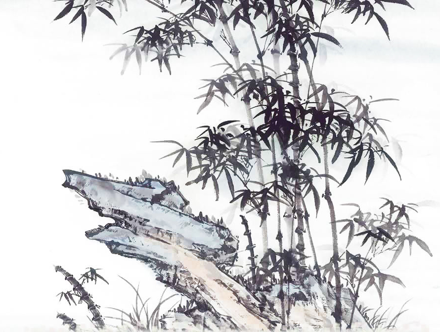竹石國畫