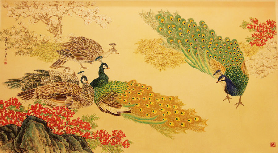 蘇百鈞《鳳凰花木圖》