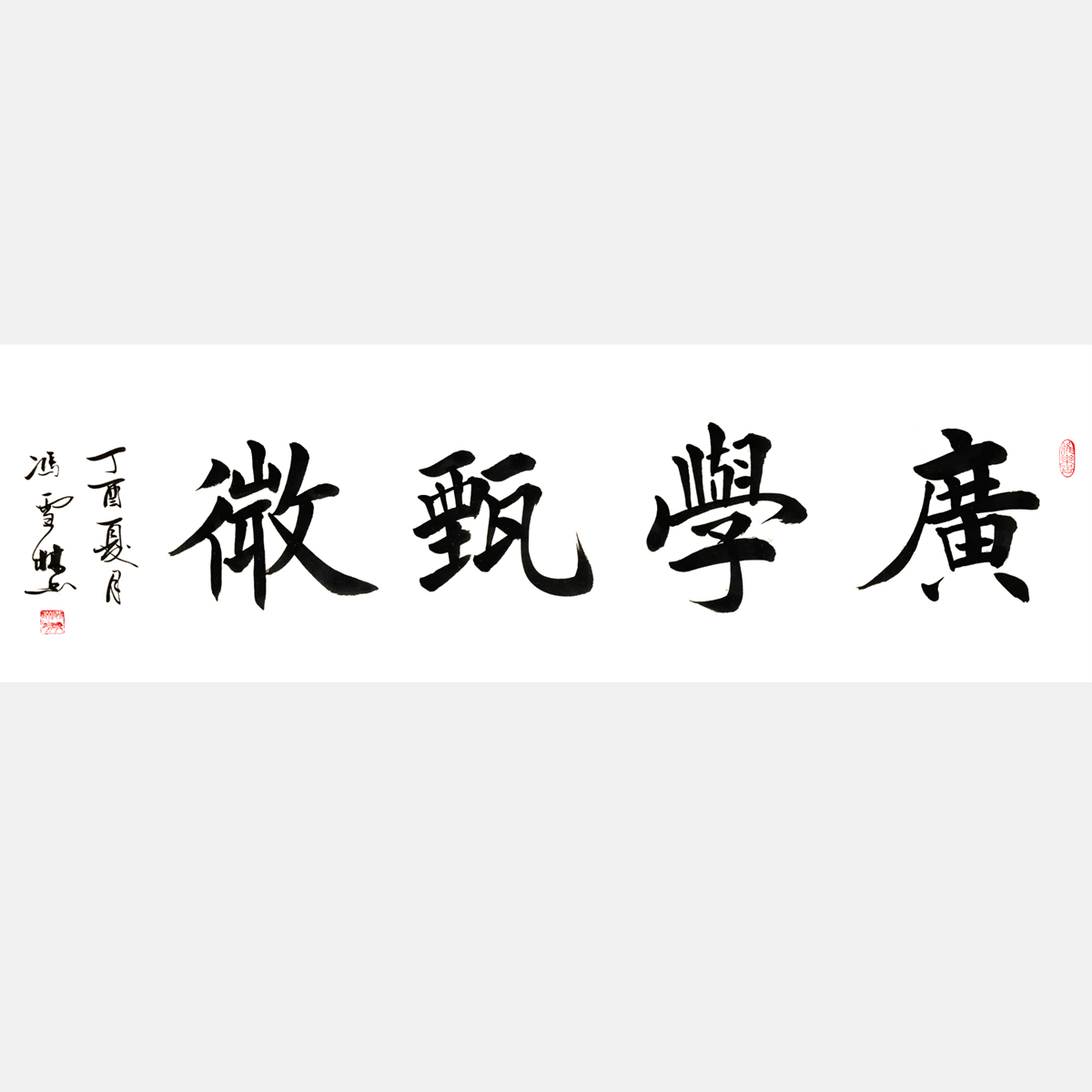 廣學甄微 楷書書法作品 四尺橫幅