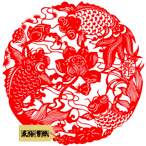 中國剪紙《金玉滿堂》