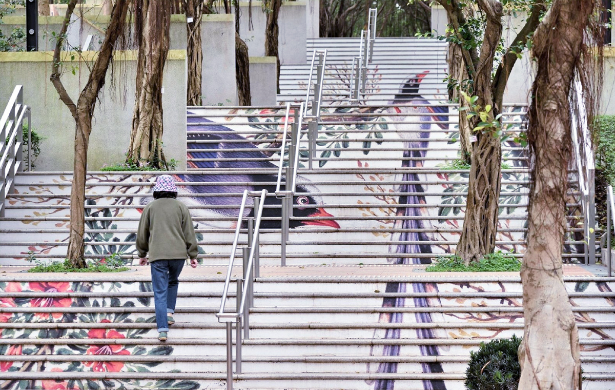 四季康樂主題城市繪畫